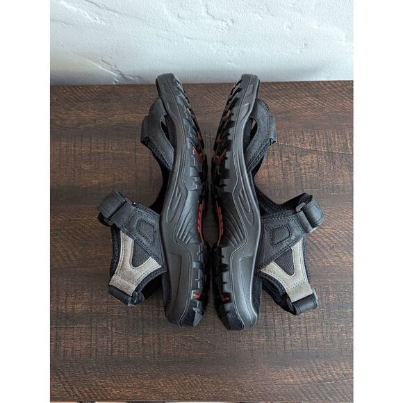 Ecco Yucatan Black and Gray Leather Sport Strappy Sandals - Size 41 - Picture 6 of 9